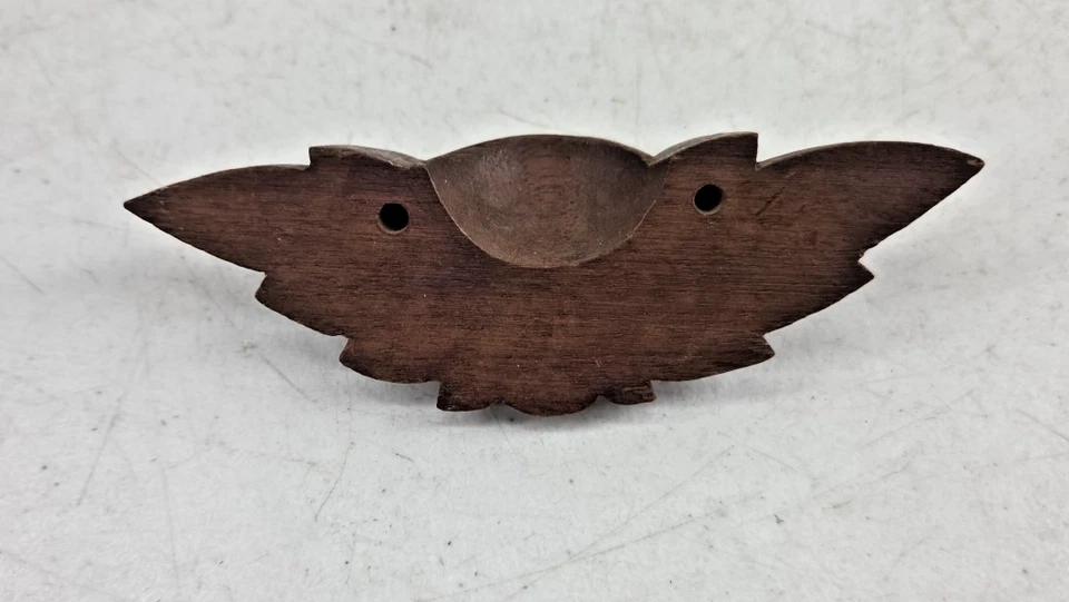 Vintage Lot of 3 Carved Wood Drawer Pulls Wooden Handles 4.75 Antique - Image 4 of 4