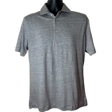 Polo uomo Maurizio Baldassari Brera designer grigio lana lino taglia media