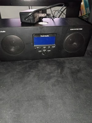 Tivoli Audio Music System Three Bluetooth Alarm Clock AM/FM Radio-Black