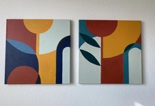 Wandbild Kunst Abstrakt Unikat handgemalt Acrylbild NEU je 50 x 50