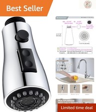 Engineering-Grade Chrome Faucet Head with 3 Modes - Easy Installation