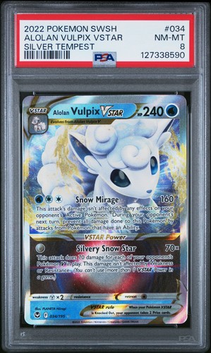 Alolan Vulpix VSTAR graded PSA 8 for sale on eBay