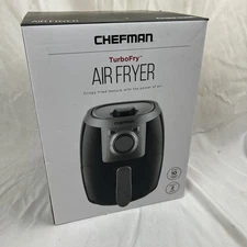 NEW! Chefman TurboFry 2-Liter Air Fryer RJ38-2LM Compact 1000W Rapid Air Black