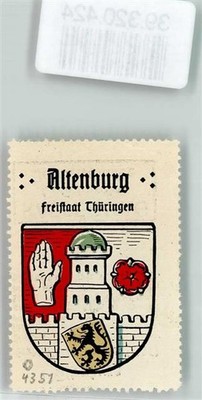 39320424 - 7400 Altenburg Wappen Kaffee Hag ca. 1920-1940 Hand Rose Zinnenmauer