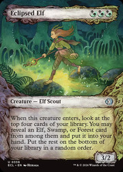 Eclipsed Elf (Showcase) #336 Lorwyn Eclipsed Foil MTG