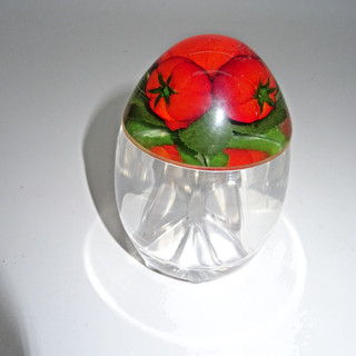 Vintage Acrylic Lucite Preserve Jam Marmalade Pot Strawberry Excellent
