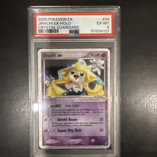 2006 Pokemon Ex Jirachi Ex Holo #94 Crystal Guardians PSA 6