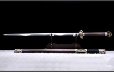 Chinese Jian Blade Longquan Master Sword Straight Double Edged War Folded Steel