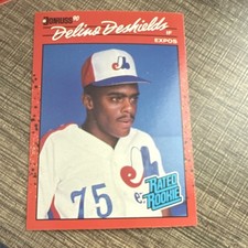 Donruss 1990 Delino DeShields Rated Rookie #42 Montreal Expos MLB Card