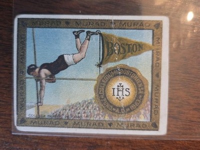 1910 T51 Murad Cigarettes College Series BOSTON COLLEGE High Jump -Set Break