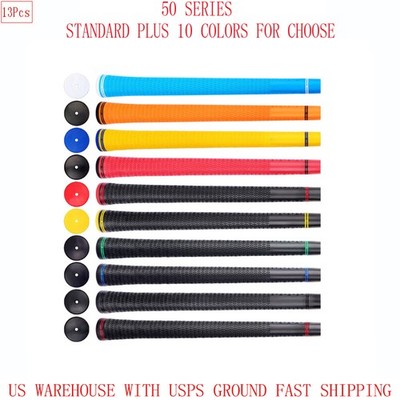 13PCs Golf Grips TPE Golf Club Grips 50 Series Standard Plus Grip Elastomer