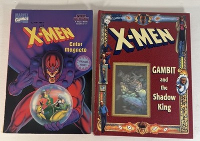 Lot 2 X-MEN Hologram Book Gambit & Shadow King Enter Magneto Comics 1994 HC & PB