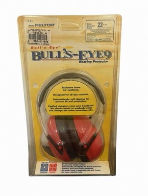 Vtg 3M Peltor Bull's Eye 9 Red Earmuffs 22dB NRR MADE IN SWEDEN Shooting NEW