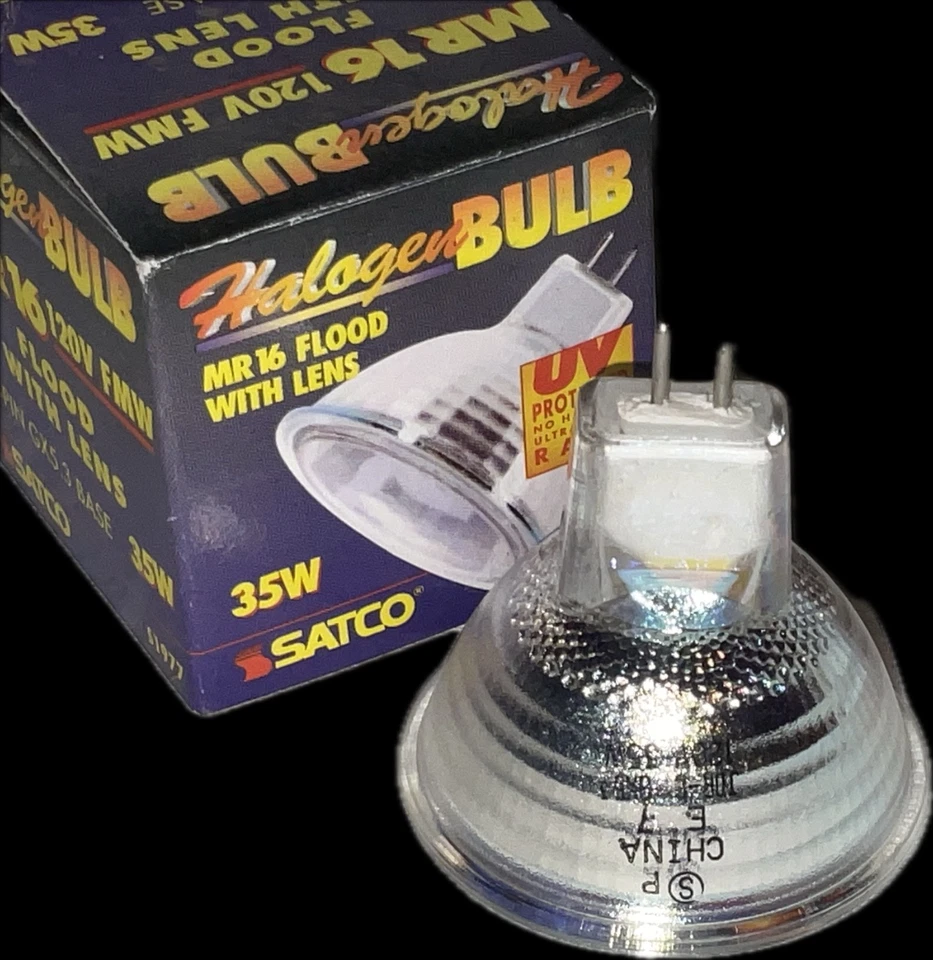 Lot 3 Satco Bulb S1977 35W MR 16 BI-PIN G-8 Base 120V Light Flood Track Lighting - Image 4 of 4