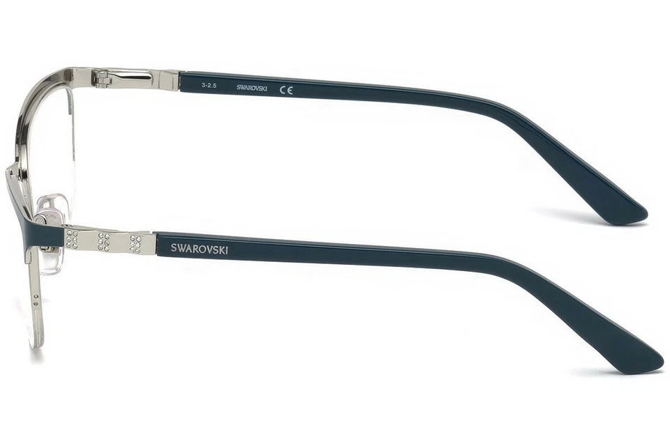 Marco de gafas de metal semi borde azul Swarovski Good SW5169 096 54-16-135 SK5169 Foto 3 de 4