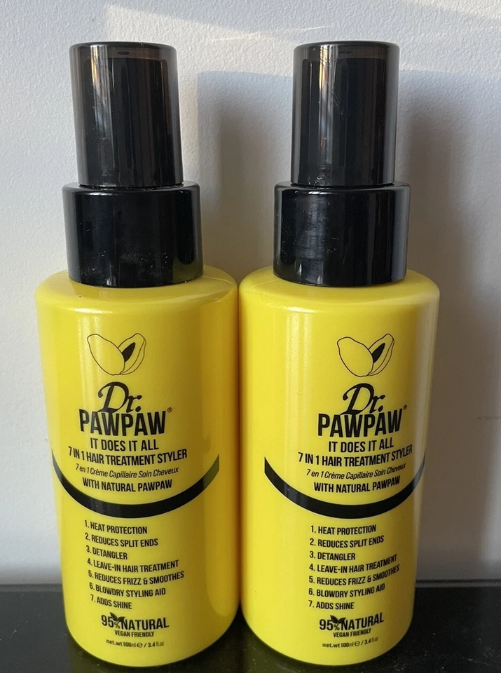 2 x Dr Paw Paw 7 In 1 Hair Treatment Styler, 100ml Bottles