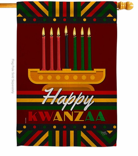 Feliz Kwanzaa Jardín Bandera Invierno Decorativa Pequeño Regalo Patio Casa Banner - Imagen 3 de 17