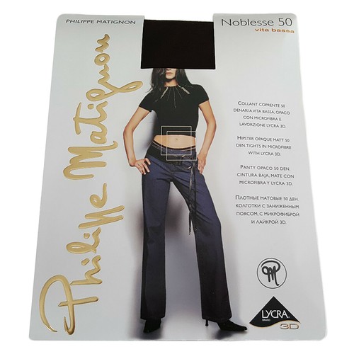 PHILIPPE MATIGNON Women's Tights 50 Money Low Waist Microfiber NOBLESSE 50 - Picture 2 of 9