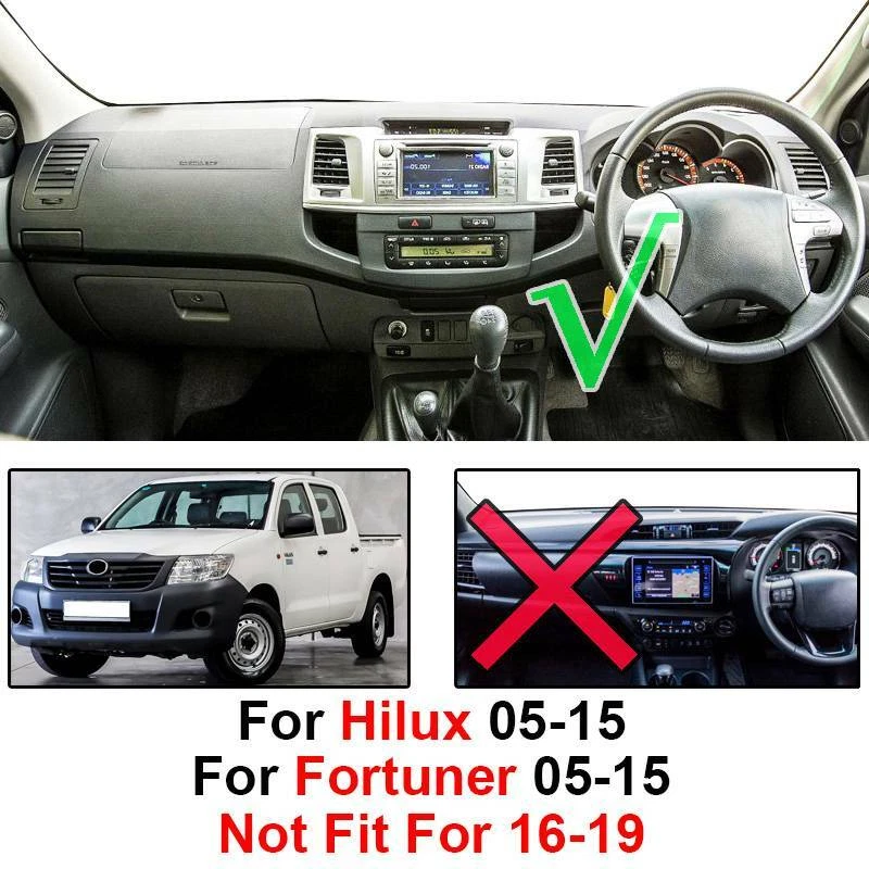 AU For Toyota Hilux 150 Series SR SR5 2005-2015 Dash Mat Dashboard Cover Dashmat - image 2 of 4