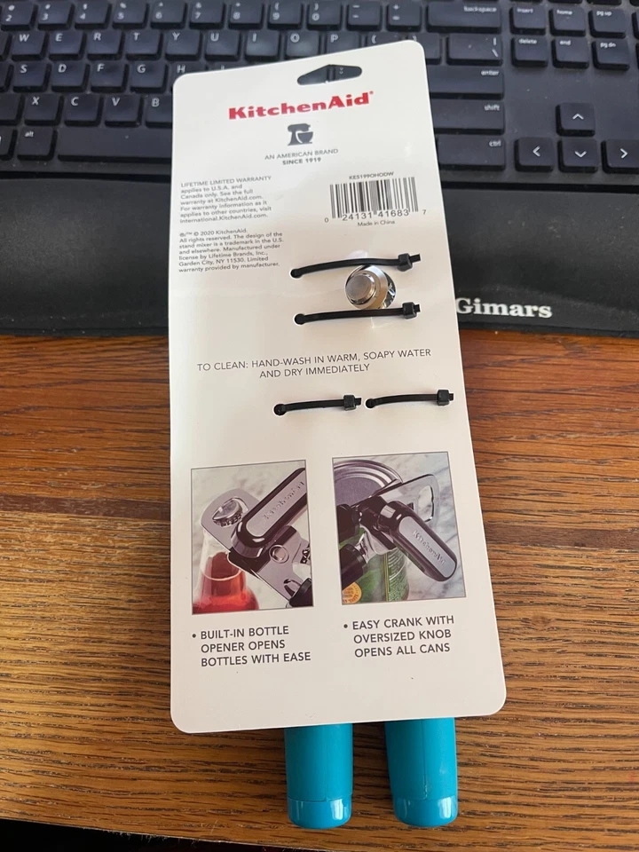 New KitchenAid MultiFunction Can Opener Bottle Opener - Teal Sea Glass (HODW) - Image 2 of 2
