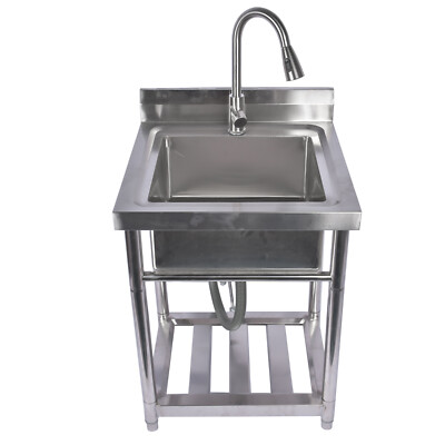 23.6  inch Commercial Kitchen Prep & Utility Sink,Stainless Steel Utility Sink
