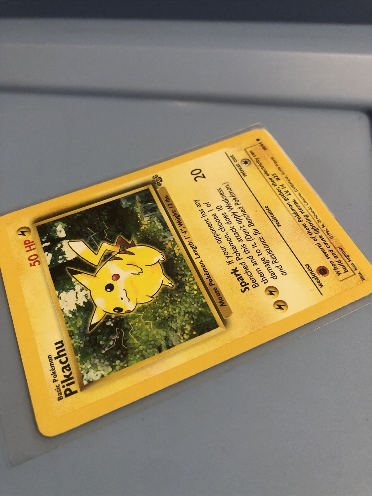 Mavin  Shiny Rare Basic Pokemon Pikachu Card In good Condition hp 60  Hologram 25th