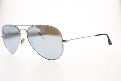 Ray Ban Polarized RB 3025 019/W3 Aviator Large Metal Silver  display picture 3