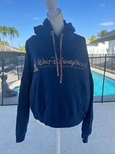 Walt Disney World hooded pullover sweater dark blue adult LARGE