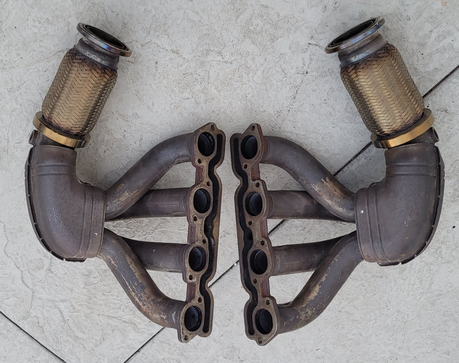 FERRARI 458 ITALIA EXHAUST HEADER MANIFOLD LEFT AND RIGHT SET OEM 264391 264390
