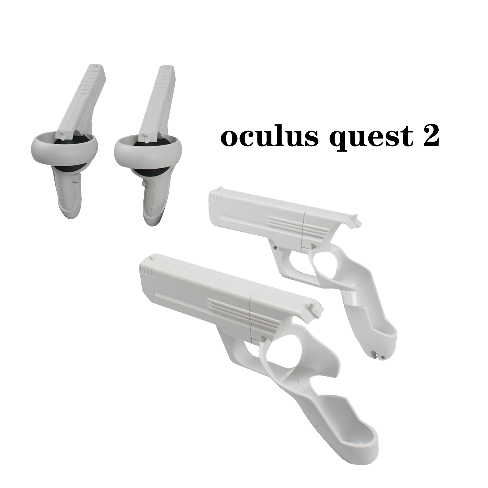 VR GameStock For Oculus Quest 2 Controllers Pistol Grips Enhanced