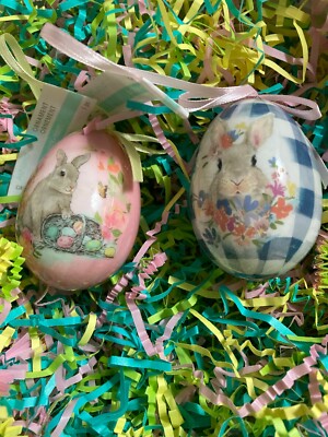 Ashland Brand Vintage Style Easter Egg Ornaments - Set of 2