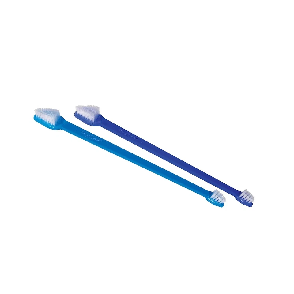 ClearQuest 9 pulgadas cabezales de doble extremo cepillos de dientes para mascotas paquete de 50 azules y morados Foto 4 de 4