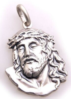 Pendentif Tête De Jésus En Argent Sterling 925 - Petit Modèle - Fabriqué En Allemagne - Neuf Avec étiquettes