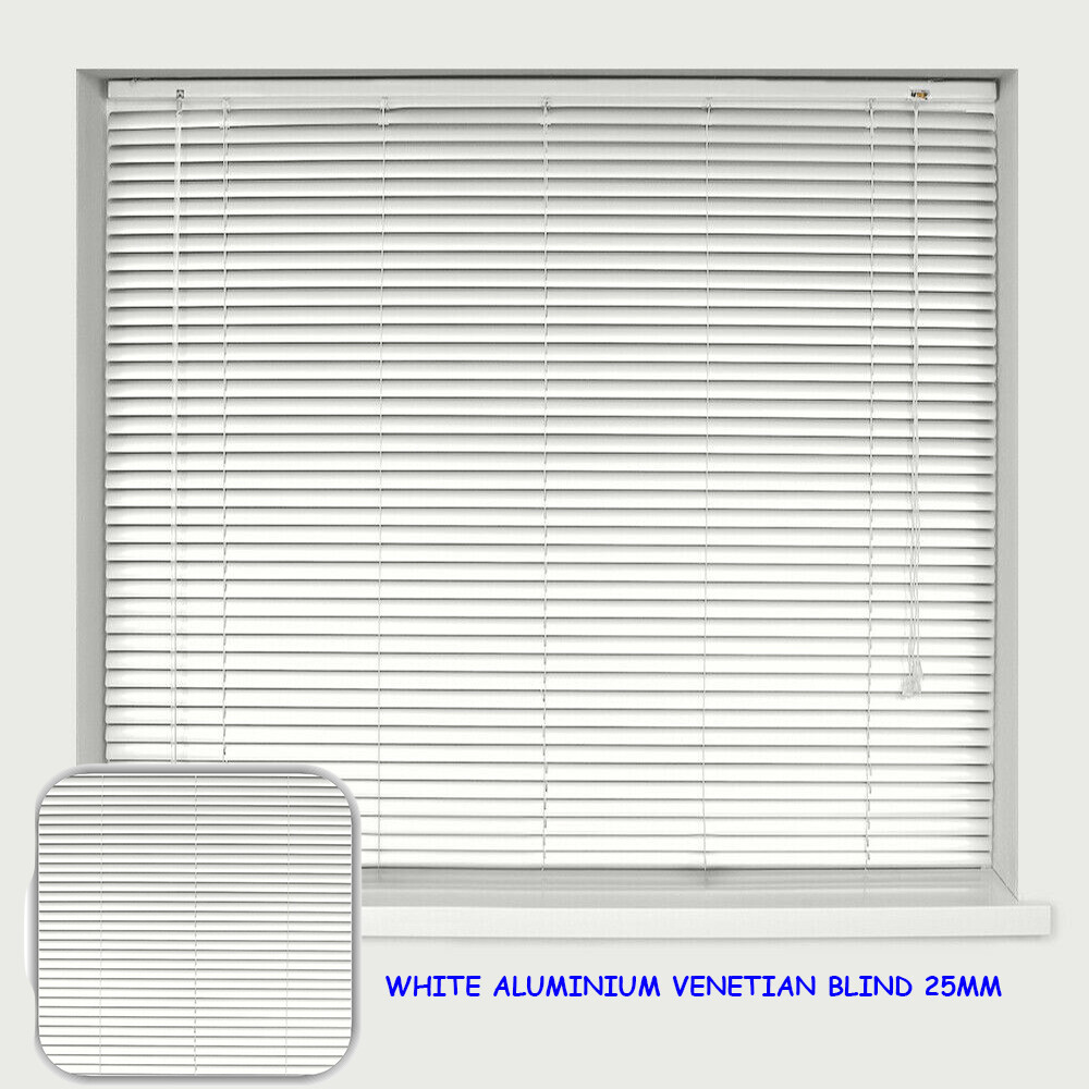 Aluminium Blinds Easy Fit Home Office Window Shades Black