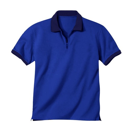 Camisa polo para hombre con cremallera cuello corto algodón verano informal top - Imagen 11 de 15