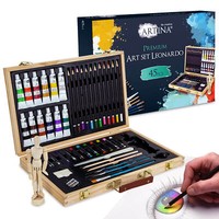 Malset Malkoffer Zeichenset Buntstifte Set Holz Koffer Malkasten KüNstlerkoffer