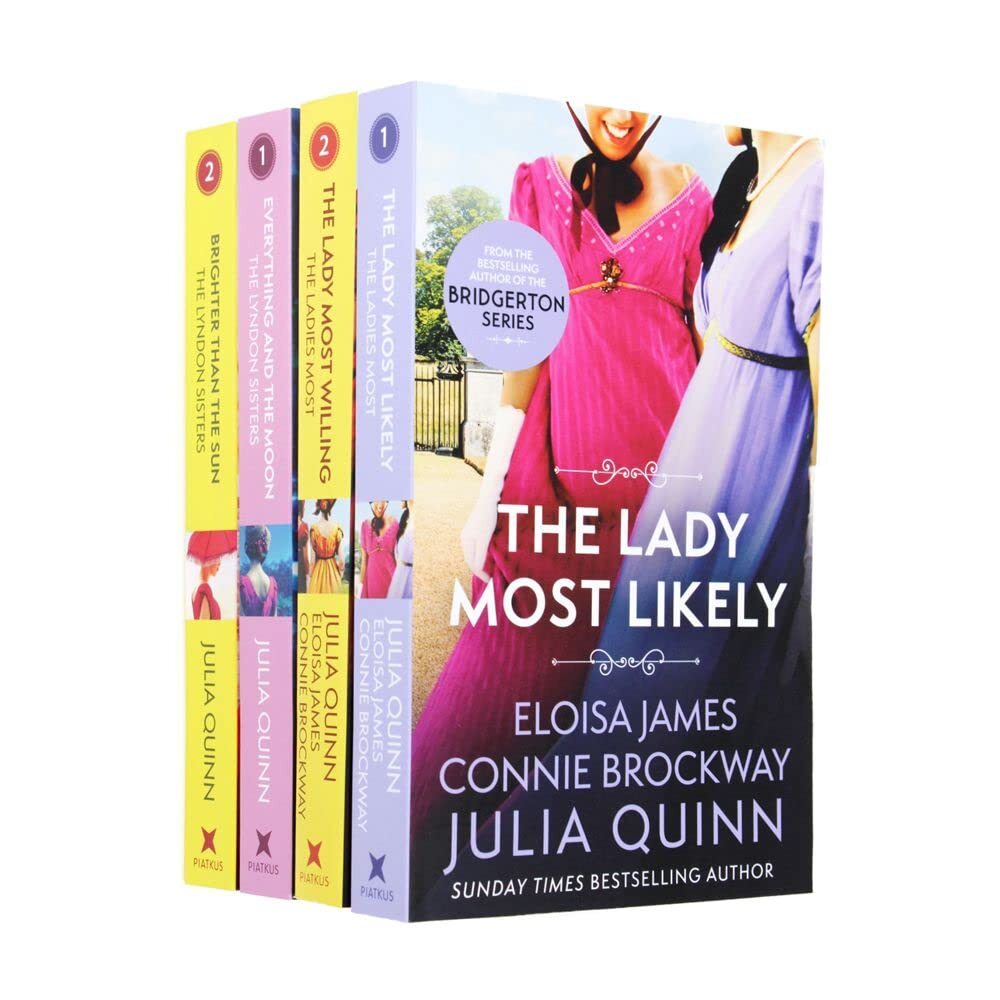 Julia Quinn The Lyndon Sisters and The Lady Most Likely Saga Series 4 Book Set