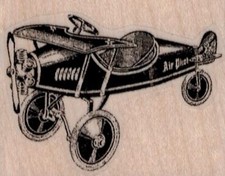 Toy Airplane 2 x 1 1/2" Rubber Stamp, Object Stamp, Toy Stamp