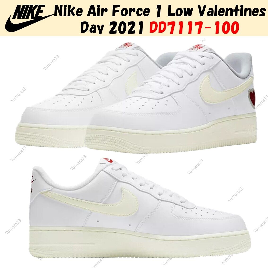 Nike Air Force 1 Low Valentines Day 2021 DD7117-100 Men's Nike Air Force 1 Low Valentines Day 2021 DD7117-100 Men's