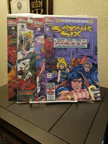 Satan's Six #1 - #4 Full Set With Cards Topps Comics 1 2 3 4 Jason 1st Comic App - Bild 1 von 9