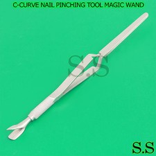 CUTICLE NAIL PINCHER Multi Function Magic Wand C CURVE Acrylic Pusher Tweezer