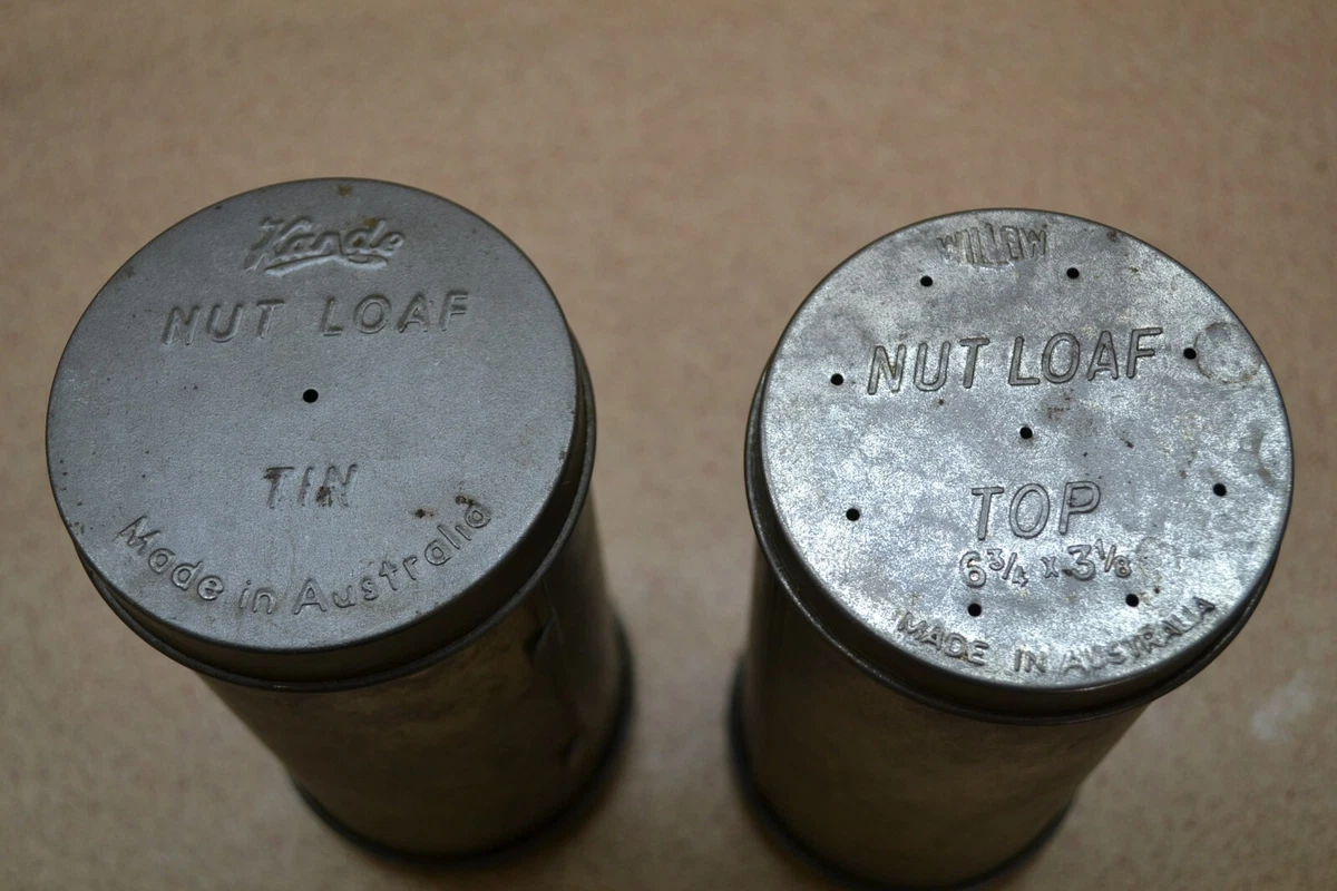 2 X VINTAGE RETRO KANDE WILLOW NUT LOAF CYLINDER BAKING TINS eBay