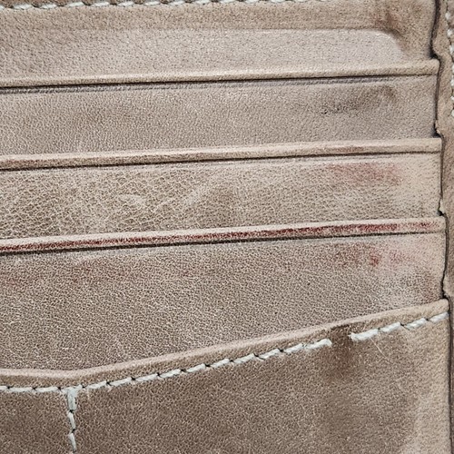"Portafoglio pieghevole HIMI marrone in pelle con ID flip-out interno marrone marrone chiaro 3,5x4,5" - Foto 12 di 12