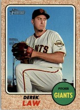 2017 Topps Heritage High Number #661 Derek Law San Francisco Giants