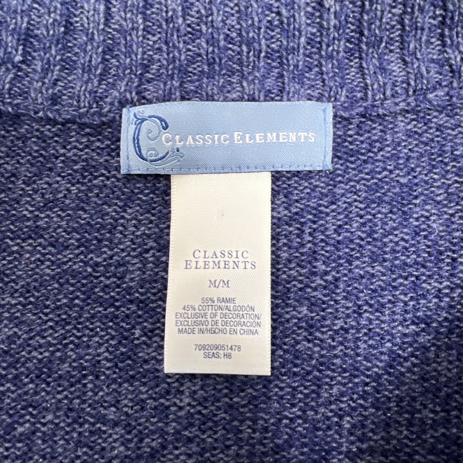 Classic Elements Blue Winter Sweater Snowflakes &… - image 8