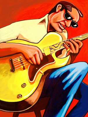 HOWARD ROBERTS PRINT poster jazz gibson epiphone archtop guitar