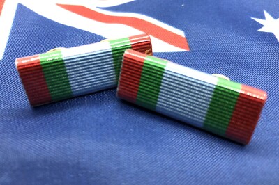 Two Way Rfs Pin 2 x NSW Rural Fire Long Service, RFS Ribbon, Plastic Covered, 2 Rear ...