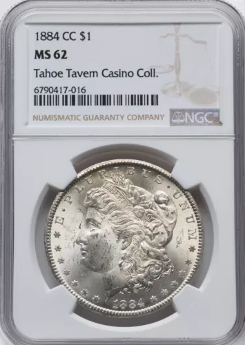 Morgan Silver Dollar 1884-CC NGC MS-62! Super nice coin!