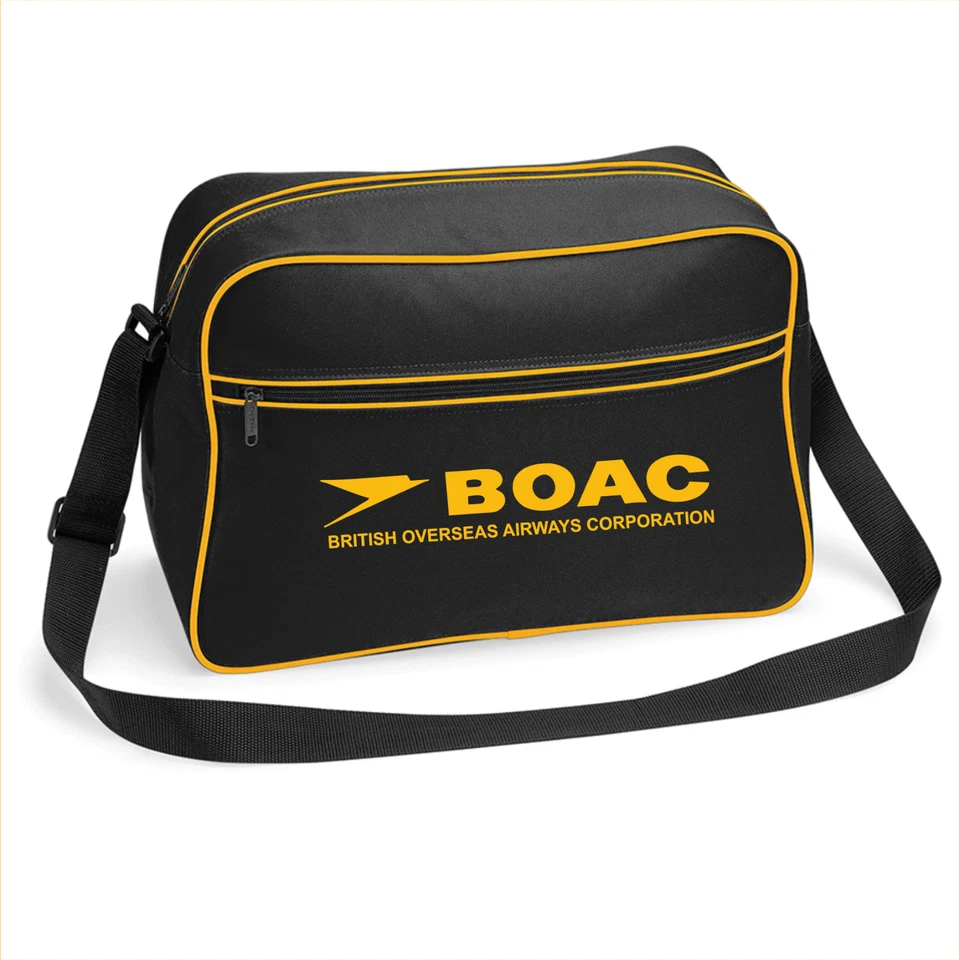 New Customiseable Retro Vintage Design BOAC Airline Flight Travel Shoulder Bag - Image 3 of 3
