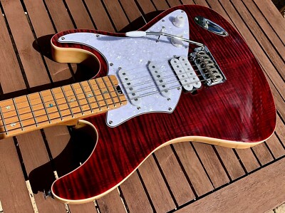 AriaPro II Fullerton エレキギター レッド アリアプロ2 Aria Pro II 714-MK2 FULLERTON Ruby Red Flame Top HSS